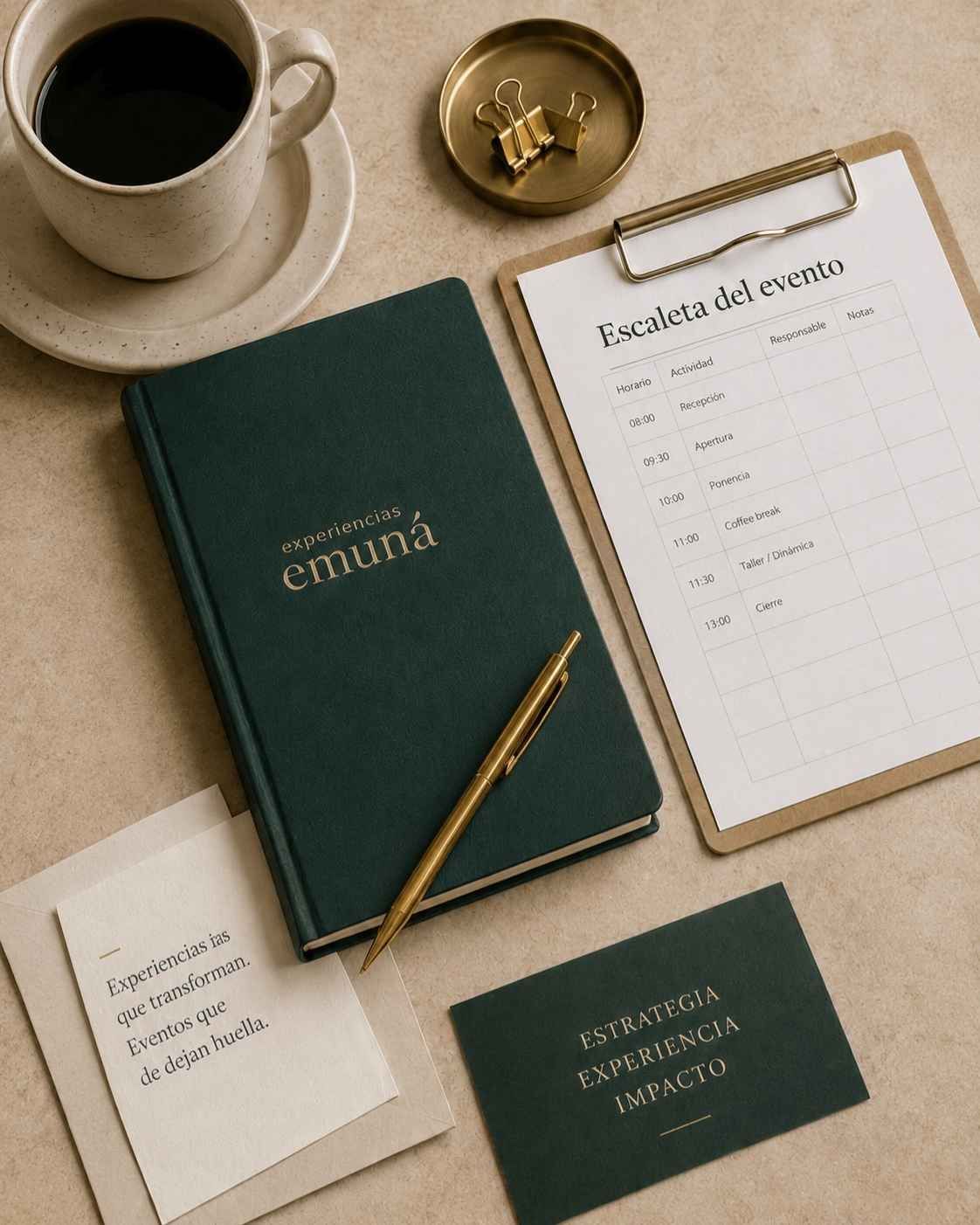 Estructura estratégica para dar forma a una idea de evento presencial